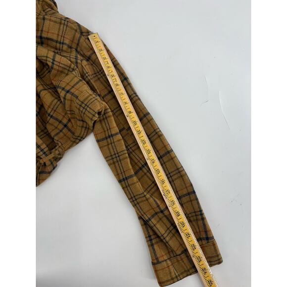 Vintage 80s Pendleton Trench Coat Mens Large Brown Plaid Belted 100% Virgin Wool - Picture 16 of 16